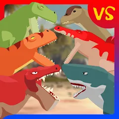 Взлом T-Rex Fights Dinosaurs  [МОД Много денег] - последняя версия apk на Андроид