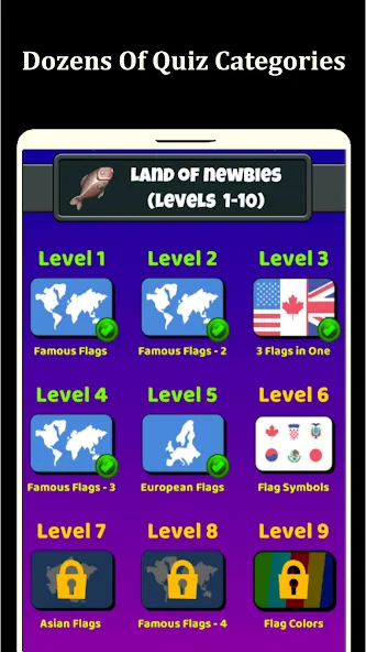 World Flags Quiz Game (Ворлд Флагс Квиз Гейм)  [МОД Бесконечные монеты] Screenshot 5