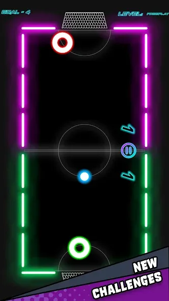 Air Hockey Glow HD Ultimate 2D (Эйр)  [МОД Все открыто] Screenshot 1