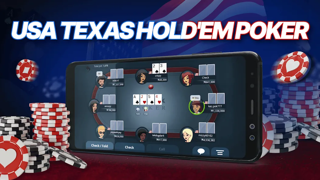 Appeak Poker – Texas Holdem (Аппик покер)  [МОД Меню] Screenshot 1