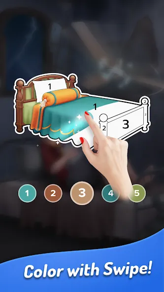 Colorswipes® - Color by Number  [МОД Меню] Screenshot 3