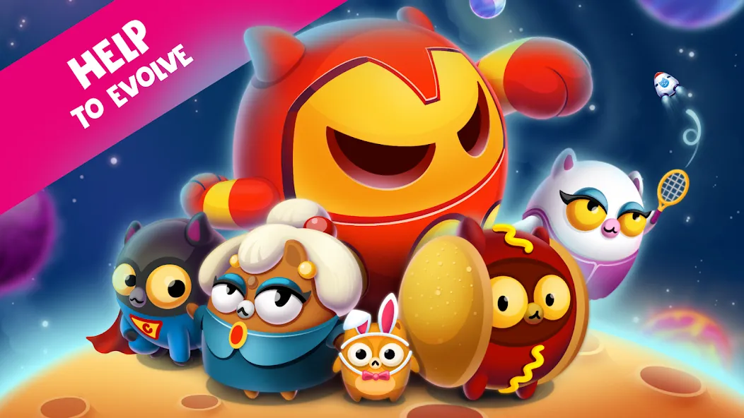 Space Cat Evolution: Kitty col  [МОД Unlimited Money] Screenshot 2