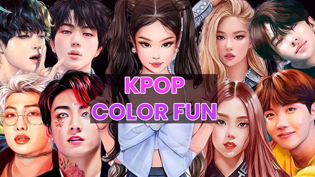 Kpop Paint by Numbers BT21  [МОД Все открыто] Screenshot 1