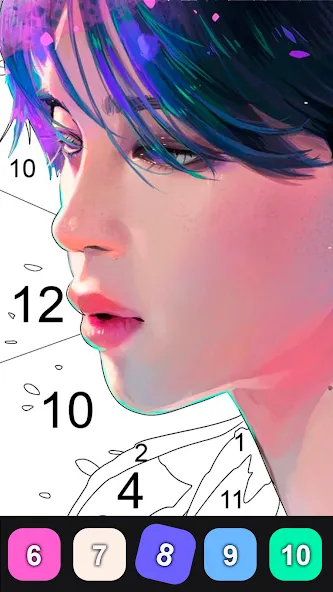 Kpop Paint by Numbers BT21  [МОД Все открыто] Screenshot 4