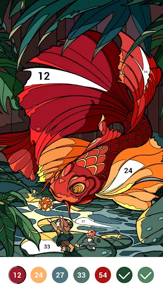 Casual Color - Color by Number  [МОД Много монет] Screenshot 5