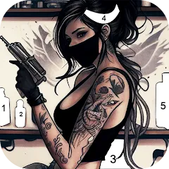 Взлом Tattoo Coloring games  [МОД Много монет] - последняя версия apk на Андроид