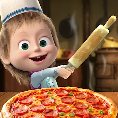 Скачать взлом Masha and the Bear Pizza Maker  [МОД Бесконечные монеты] - стабильная версия apk на Андроид