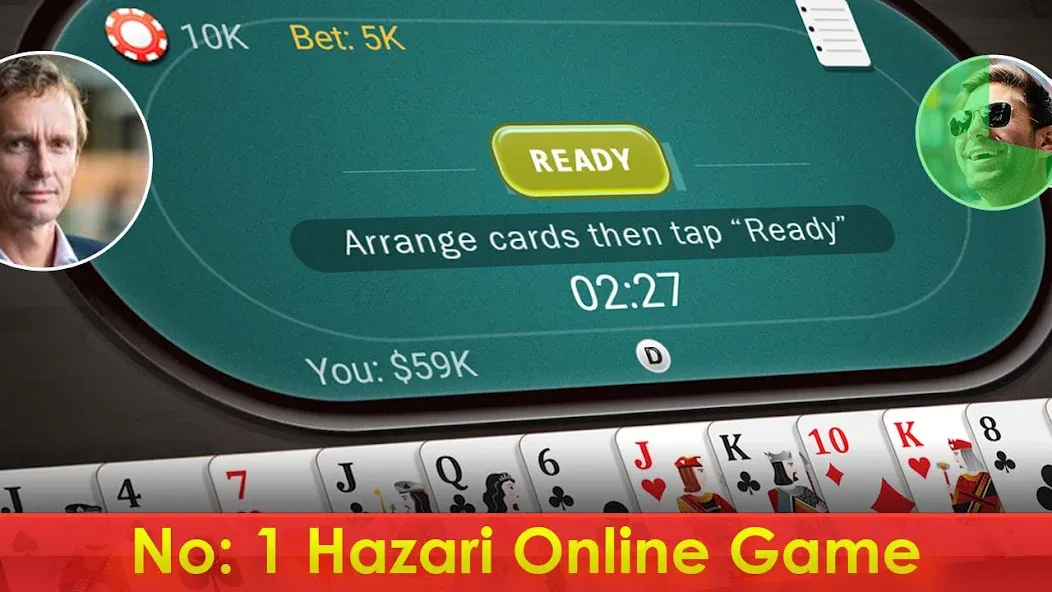 Hazari - 1000 Points Card Game (Хазари)  [МОД Unlimited Money] Screenshot 1