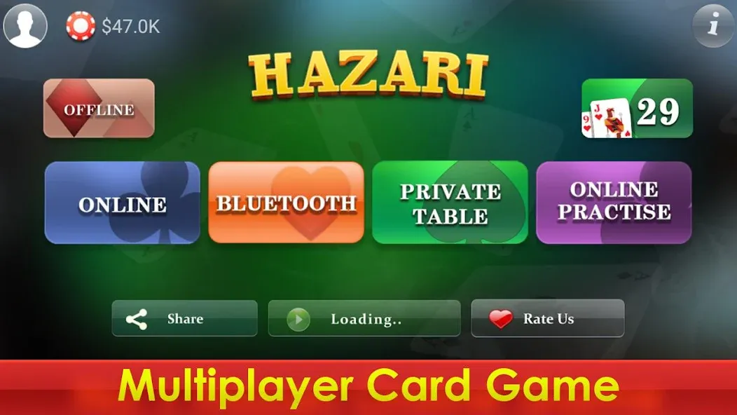Hazari - 1000 Points Card Game (Хазари)  [МОД Unlimited Money] Screenshot 2