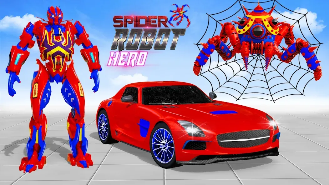 Spider Robot: Robot Car Games (Спайдер Робот)  [МОД Много денег] Screenshot 4