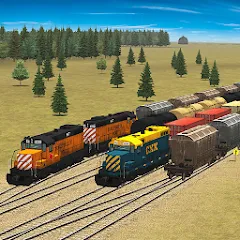 Скачать взлом Train and rail yard simulator (Трейн энд рэйл йард симулятор)  [МОД Mega Pack] - полная версия apk на Андроид