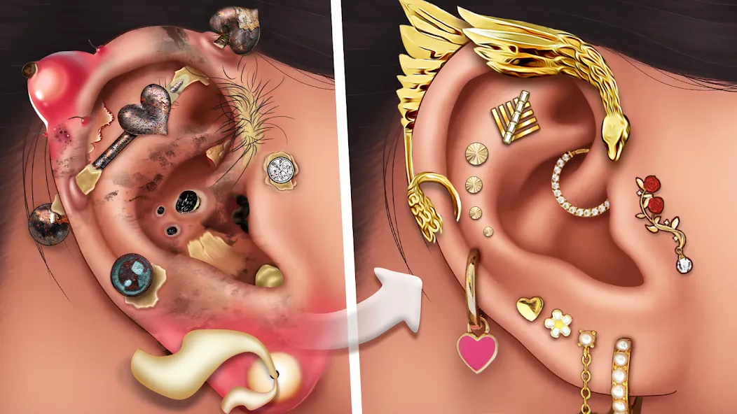 Ear Salon ASMR Ear Wax& Tattoo (АСМР)  [МОД Бесконечные монеты] Screenshot 5