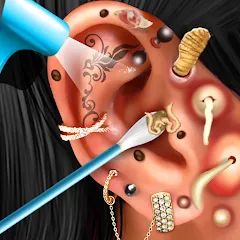 Взлом Ear Salon ASMR Ear Wax& Tattoo (АСМР)  [МОД Бесконечные монеты] - последняя версия apk на Андроид