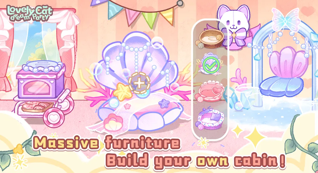 Lovely cat dream party (Лавли кэт дрим пати)  [МОД Много монет] Screenshot 3