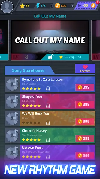 Tap Tap Music-Pop Songs  [МОД Много денег] Screenshot 1