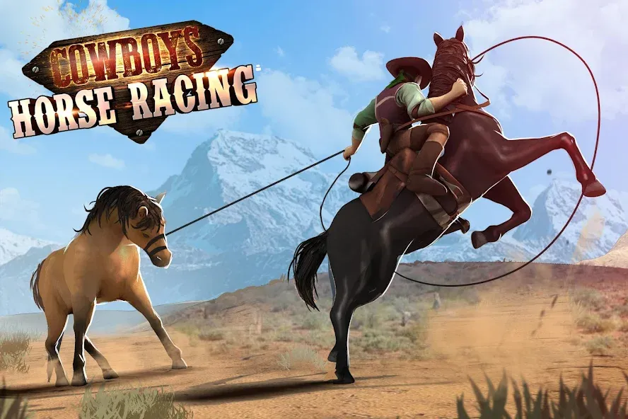 Cowboys Horse Racing Derby  [МОД Бесконечные монеты] Screenshot 1