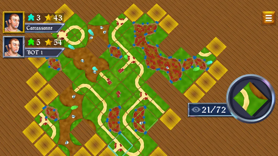 War of Carcassonne board Games (Каркассон)  [МОД Unlimited Money] Screenshot 1
