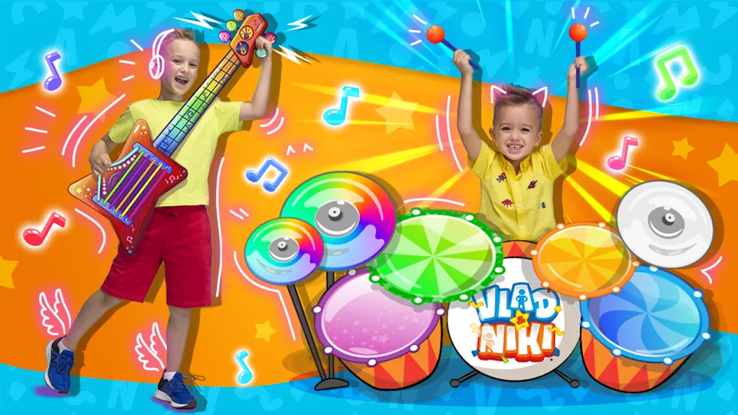 Vlad and Niki: Kids Piano  [МОД Бесконечные деньги] Screenshot 2