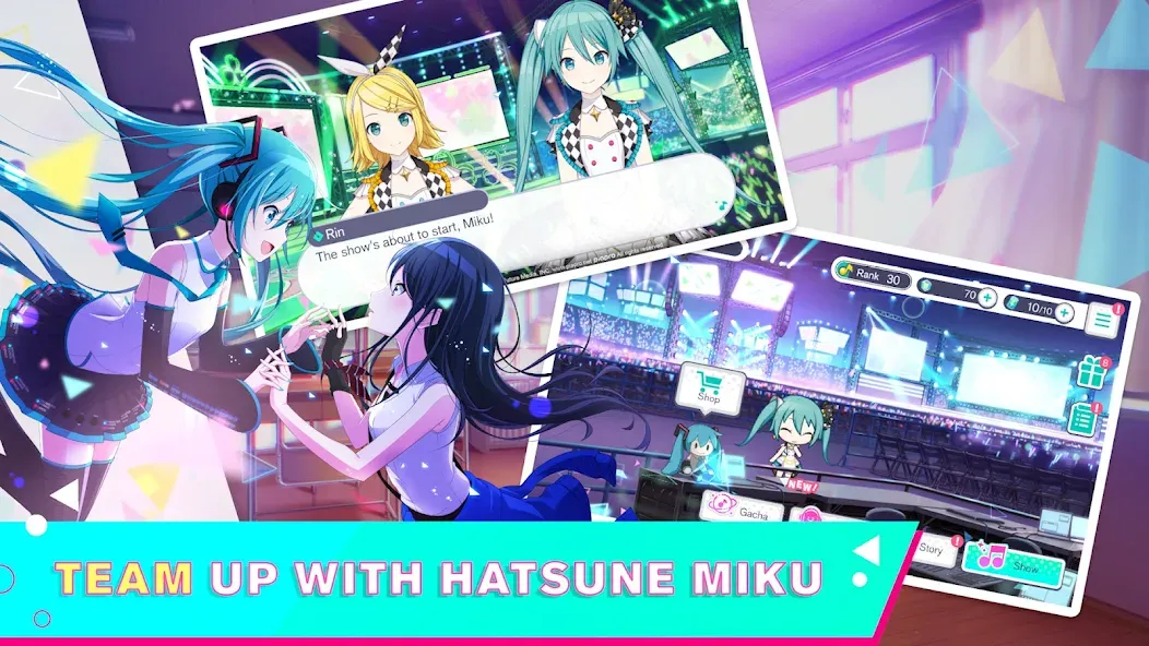 HATSUNE MIKU: COLORFUL STAGE! (Хацуне Мику)  [МОД Много монет] Screenshot 1