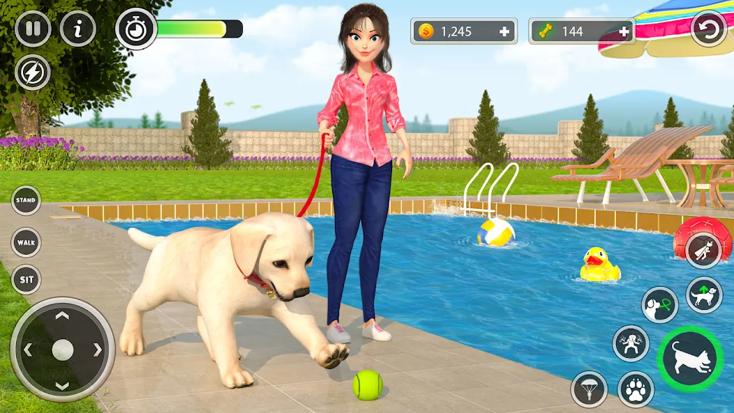 Dog Simulator Pet Dog Games 3D  [МОД Все открыто] Screenshot 2