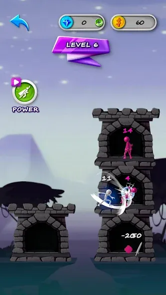 Stickman Tower Defense (Сткмен Башня Захисту)  [МОД Много денег] Screenshot 4