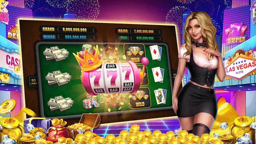 Winning Jackpot Slots Casino  [МОД Бесконечные монеты] Screenshot 3
