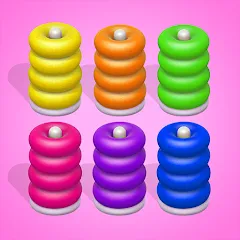 Скачать взлом Color Sort 3D — Hoop Stack  [МОД Бесконечные деньги] - последняя версия apk на Андроид