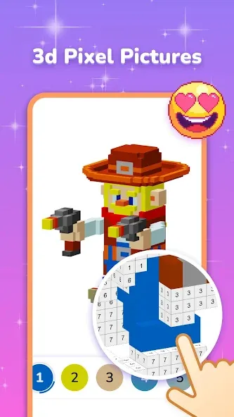 Pixel Coloring-Color by number  [МОД Unlocked] Screenshot 4