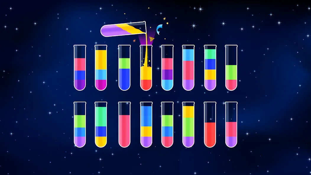 Water Sort Puzzle - Color Game (Уотер Сорт Пазл)  [МОД Menu] Screenshot 2