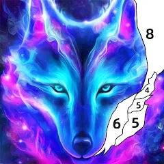Скачать взломанную Wolf Coloring Book Color Game (Вульф Колоринг Бук Колор Гейм)  [МОД Все открыто] - последняя версия apk на Андроид
